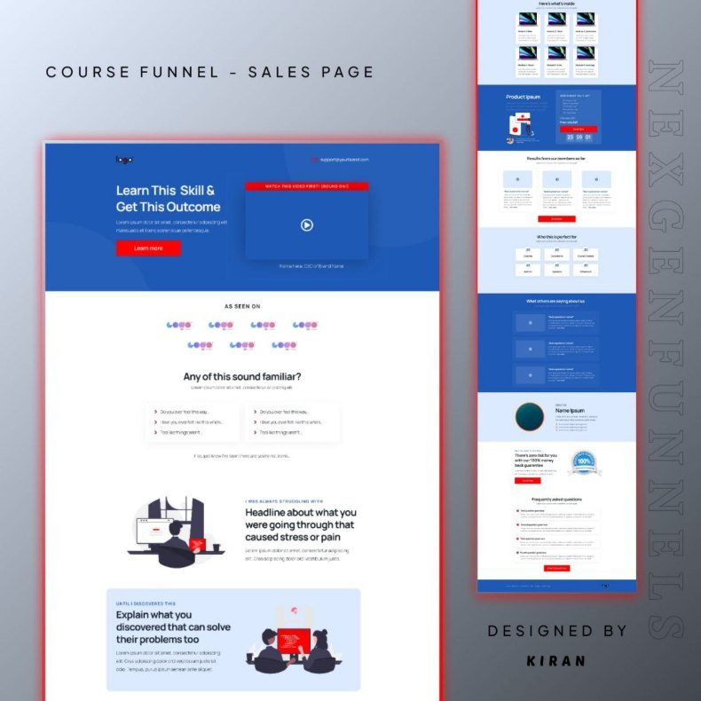 Course Sales Page — funnel design by NexGen Funnels