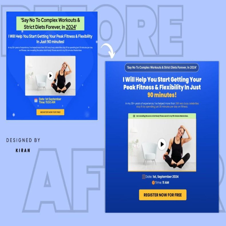 Fitness Webinar — funnel design by NexGen Funnels