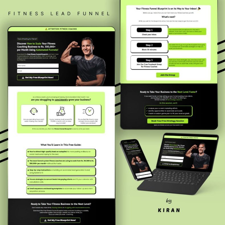 Fitness Lead Funnel — funnel design by NexGen Funnels